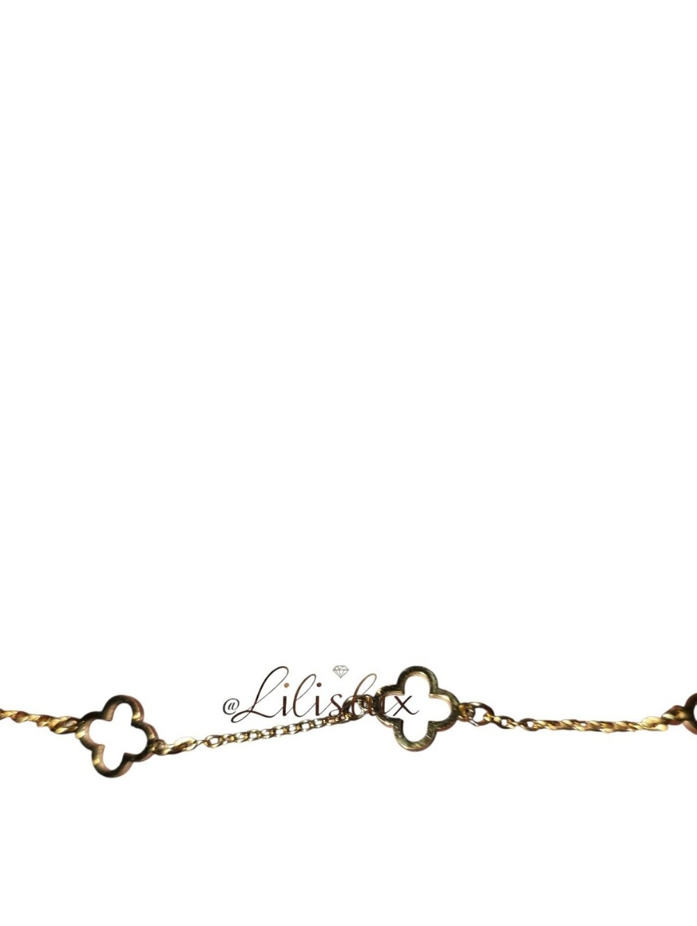 GLAZE JEWELRY Clover Station Bracelet  7" Gold Plated Designer Style - New - Picture 3 of 12